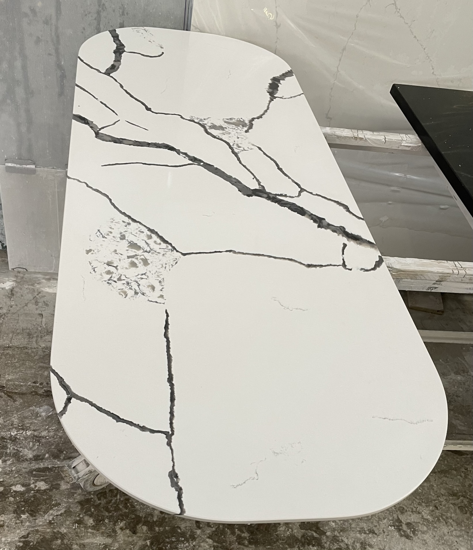 Statuario Black top £ 150 quartz top 20mm