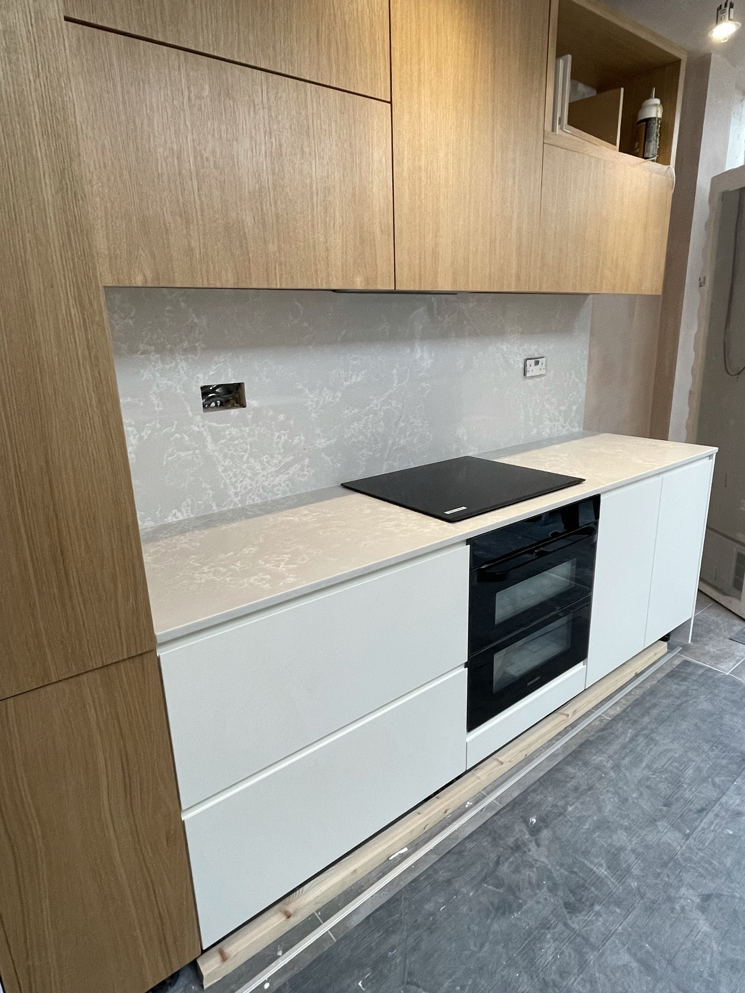 Roma Grey Full Splashback. Project: Cambridge 