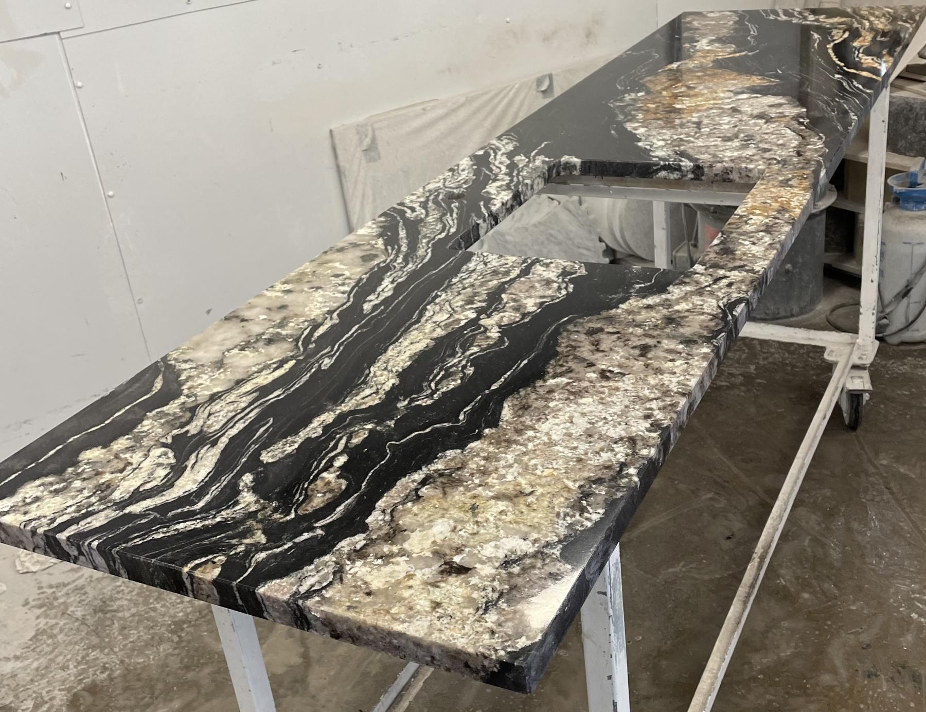 Magma Gold Worktop with undermounted sink 