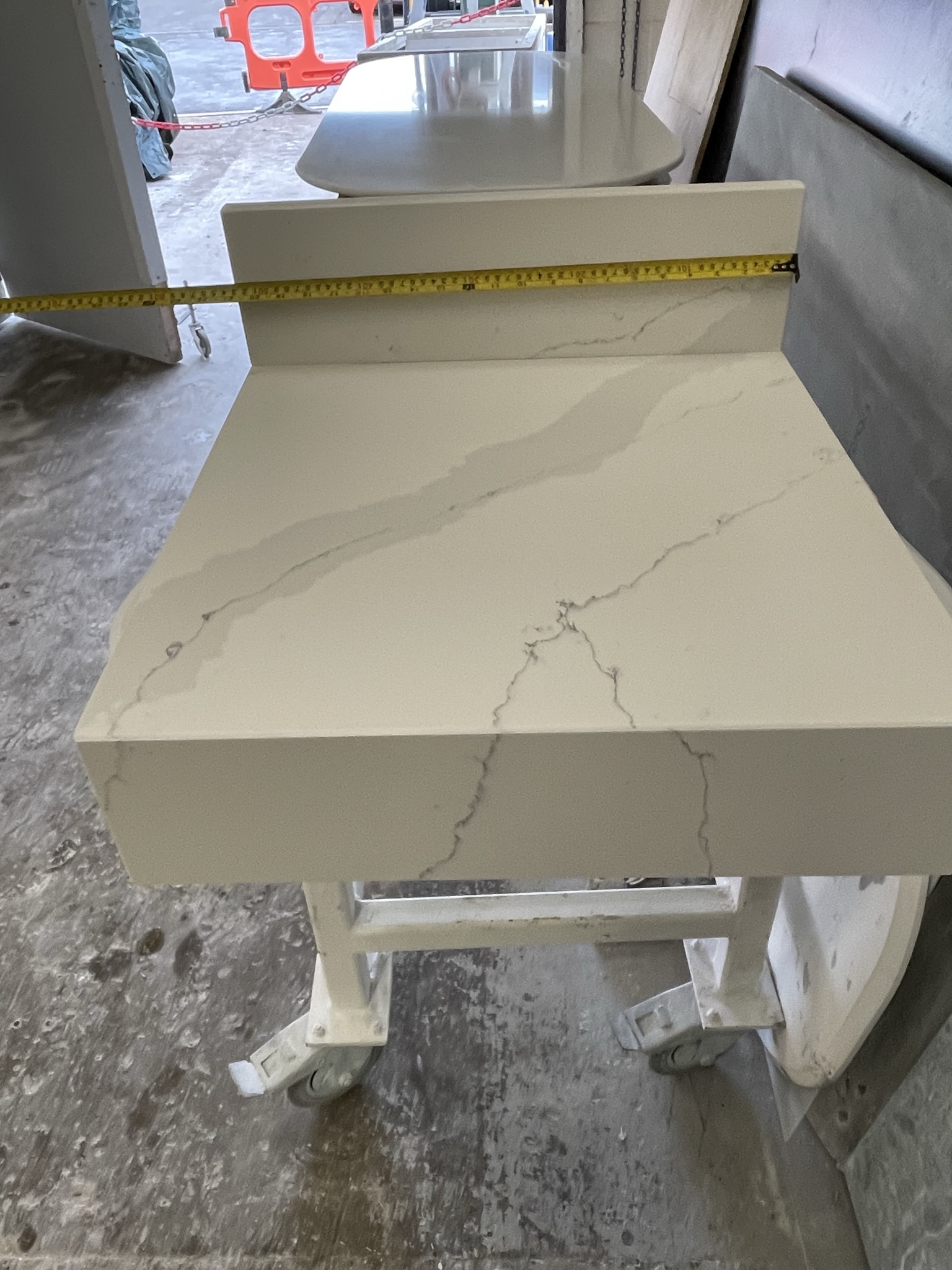 Statuario Oro quartz bathroom top 20mm