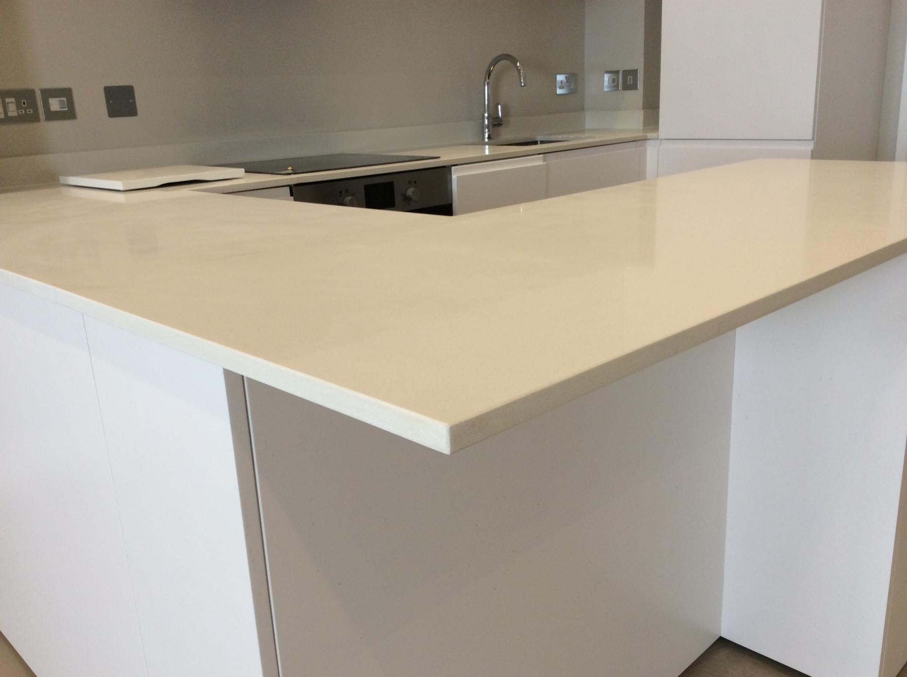 Snow White worktop Project: Pimlico polished