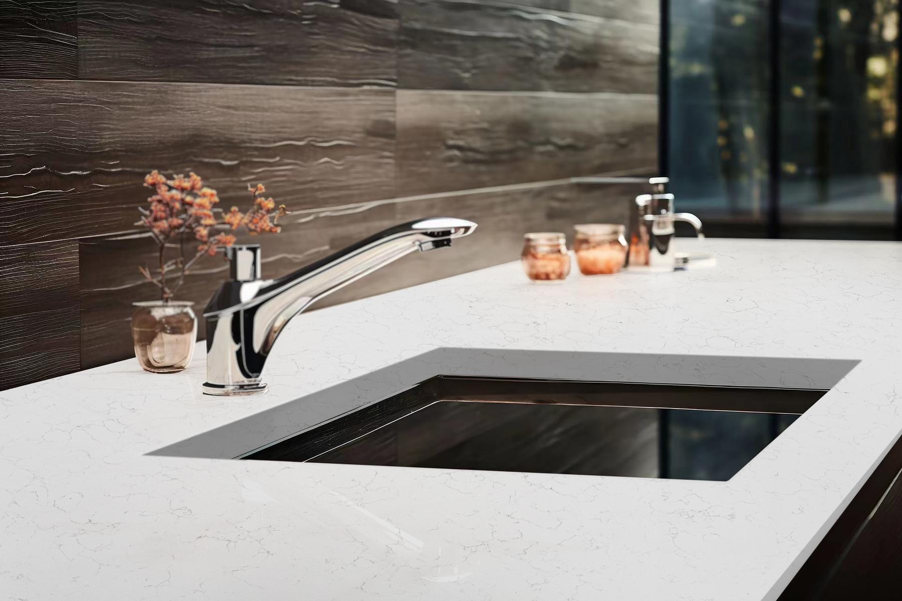 Carrara Cashmere undermounted sink 