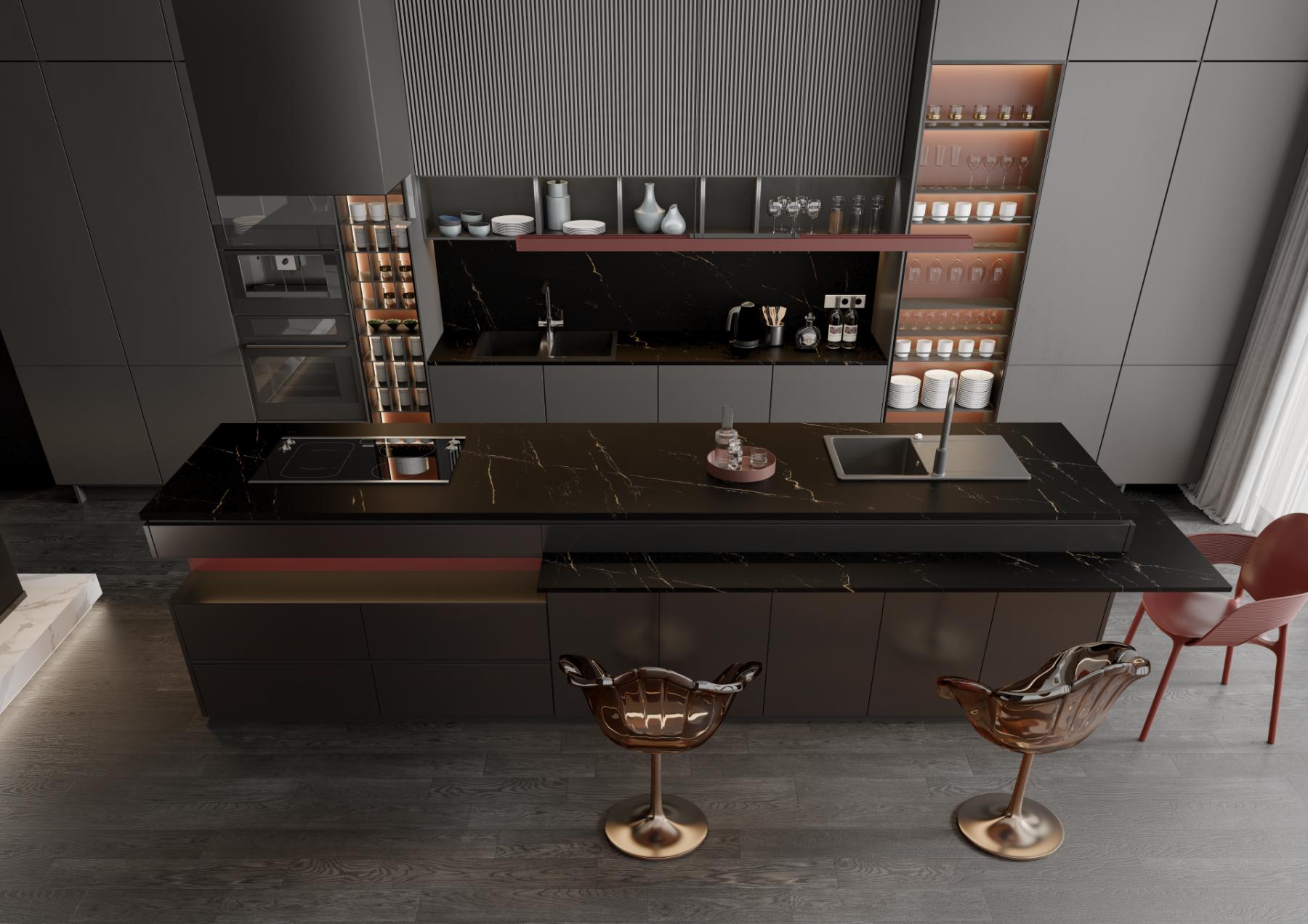 Porter Island and worktop 