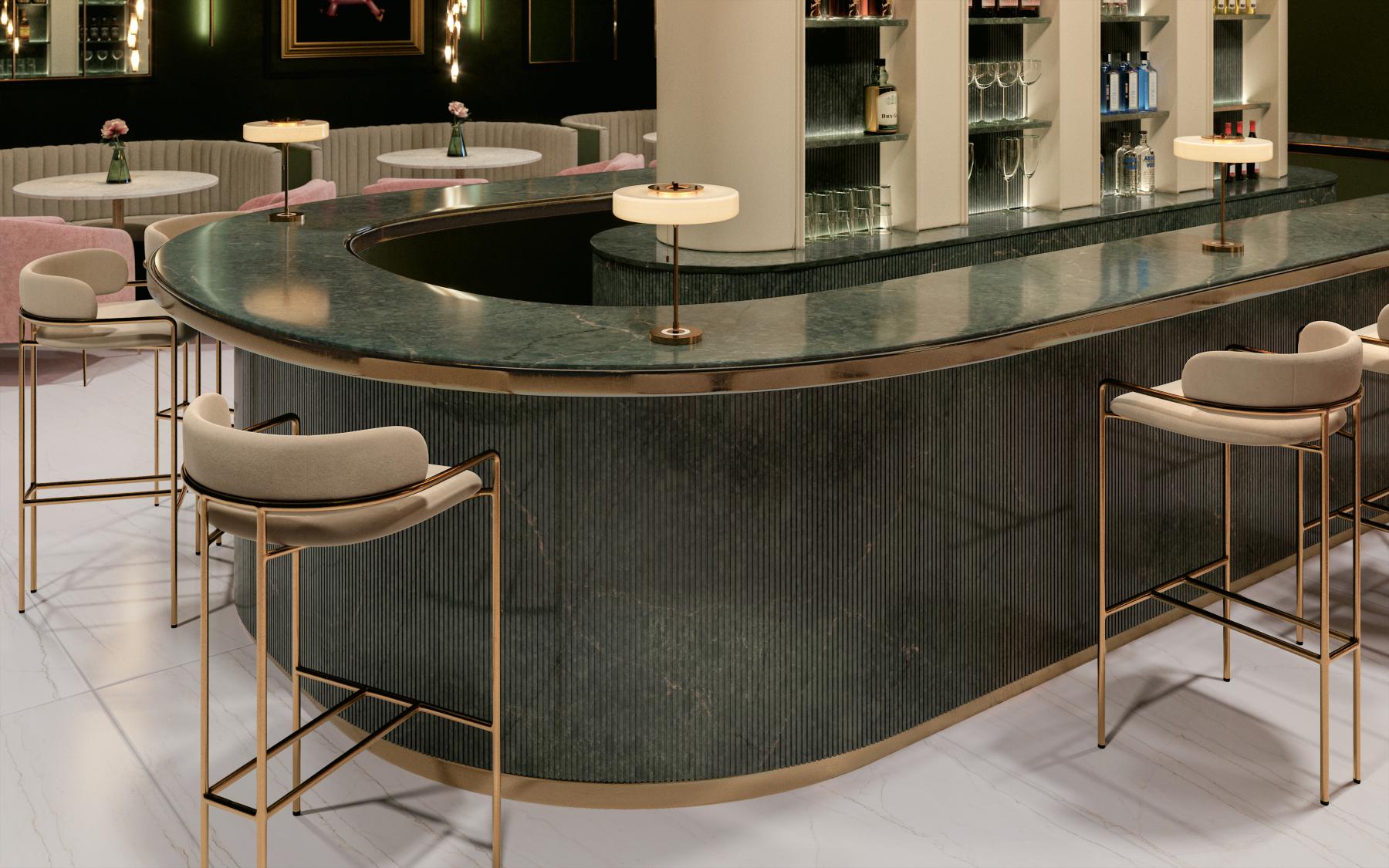 Jardin Emerald bar panels 