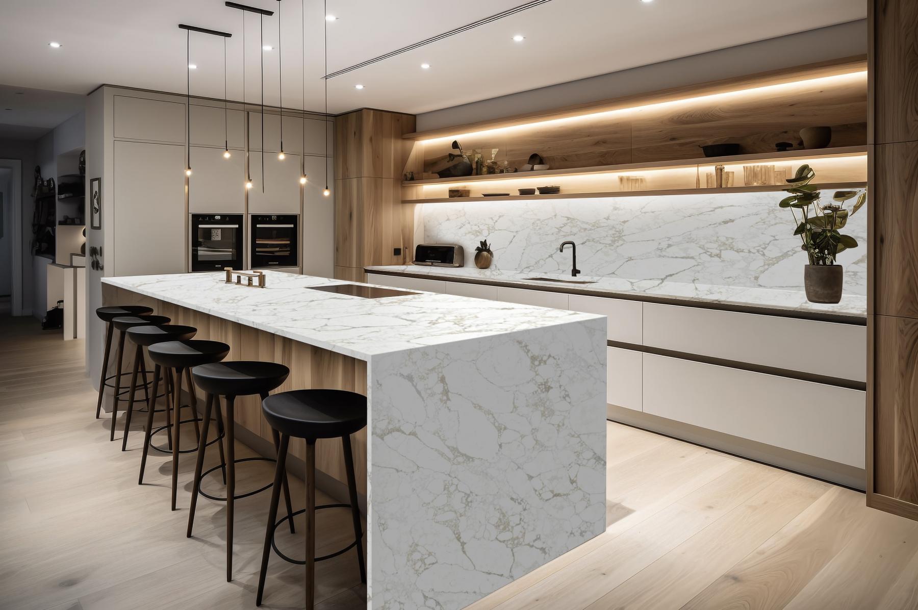 Lydia Gold Island with waterfall polished