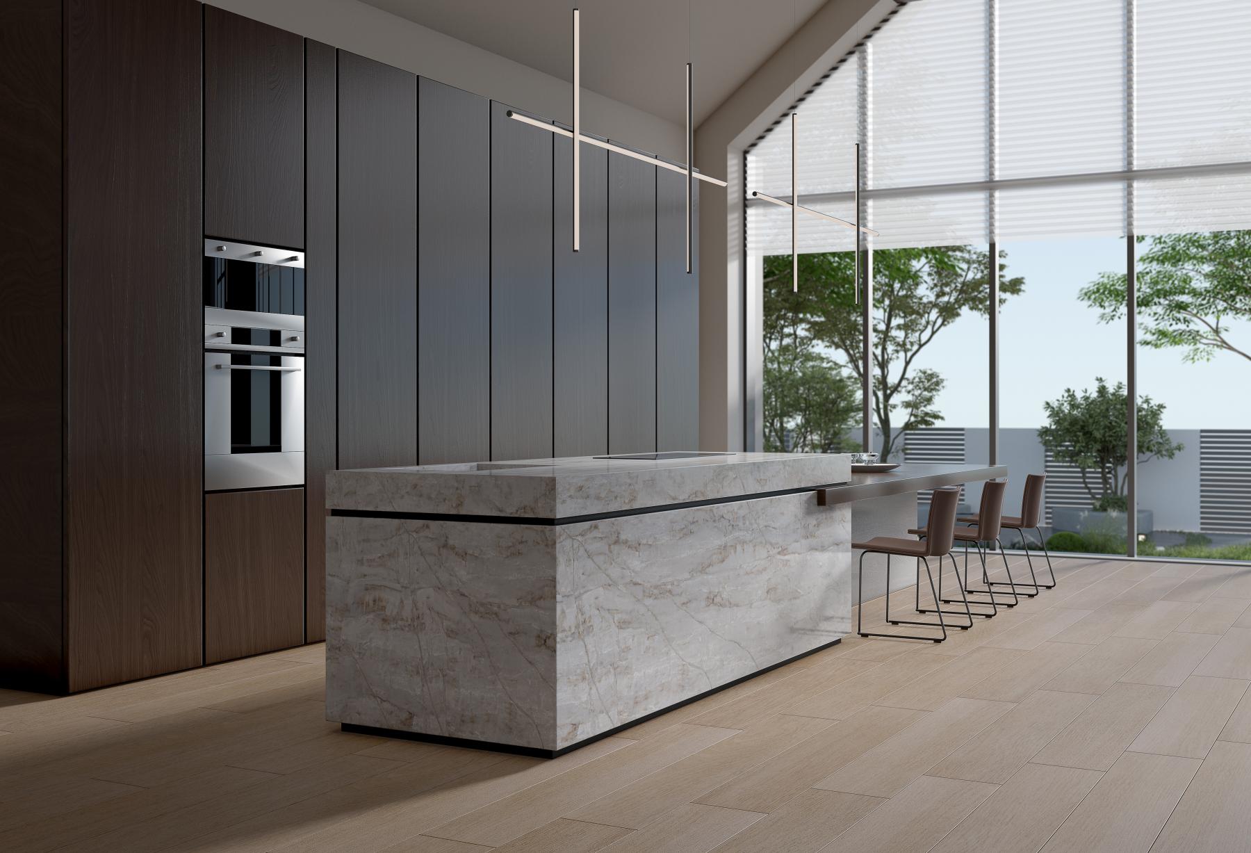 Sand Storm kitchen Island silk