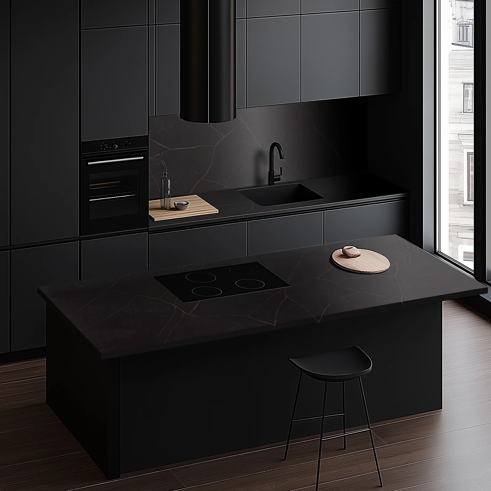 Calacatta Laurent worktop and splashback matt