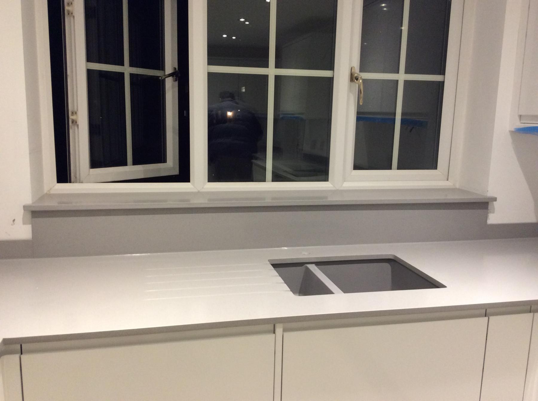 Ice Gris worktop and window sill 