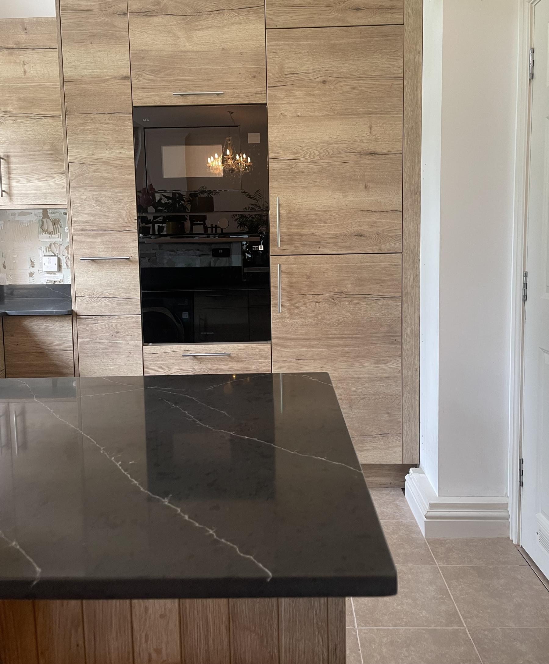 Jupiter worktop Project: Fairfield Park polished and matt