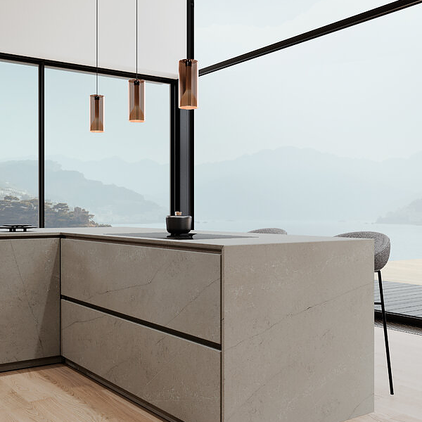Mystic mitered waterfall polished and matt