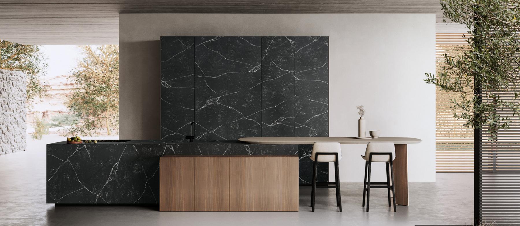 Nirvana Island and Splashback polished and matt