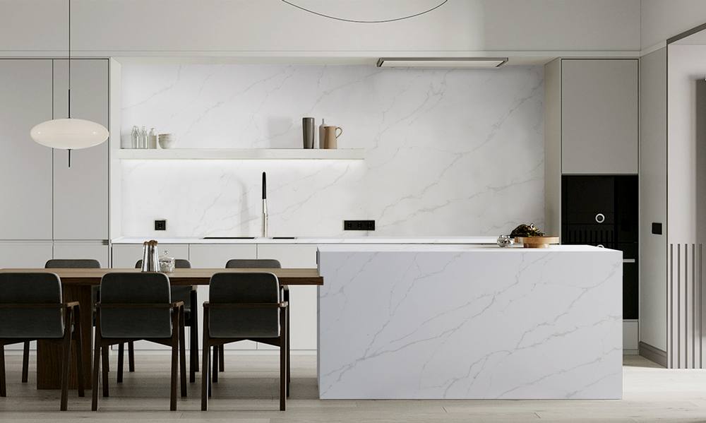 Calacatta Verde Splashback polished