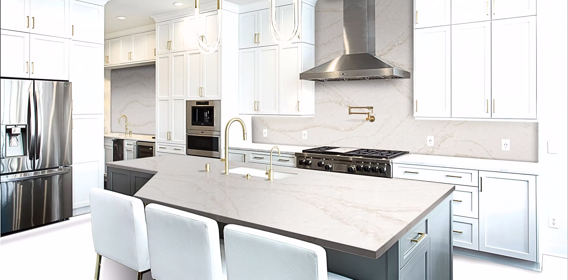 Desert Sand Worktop and splashback polished