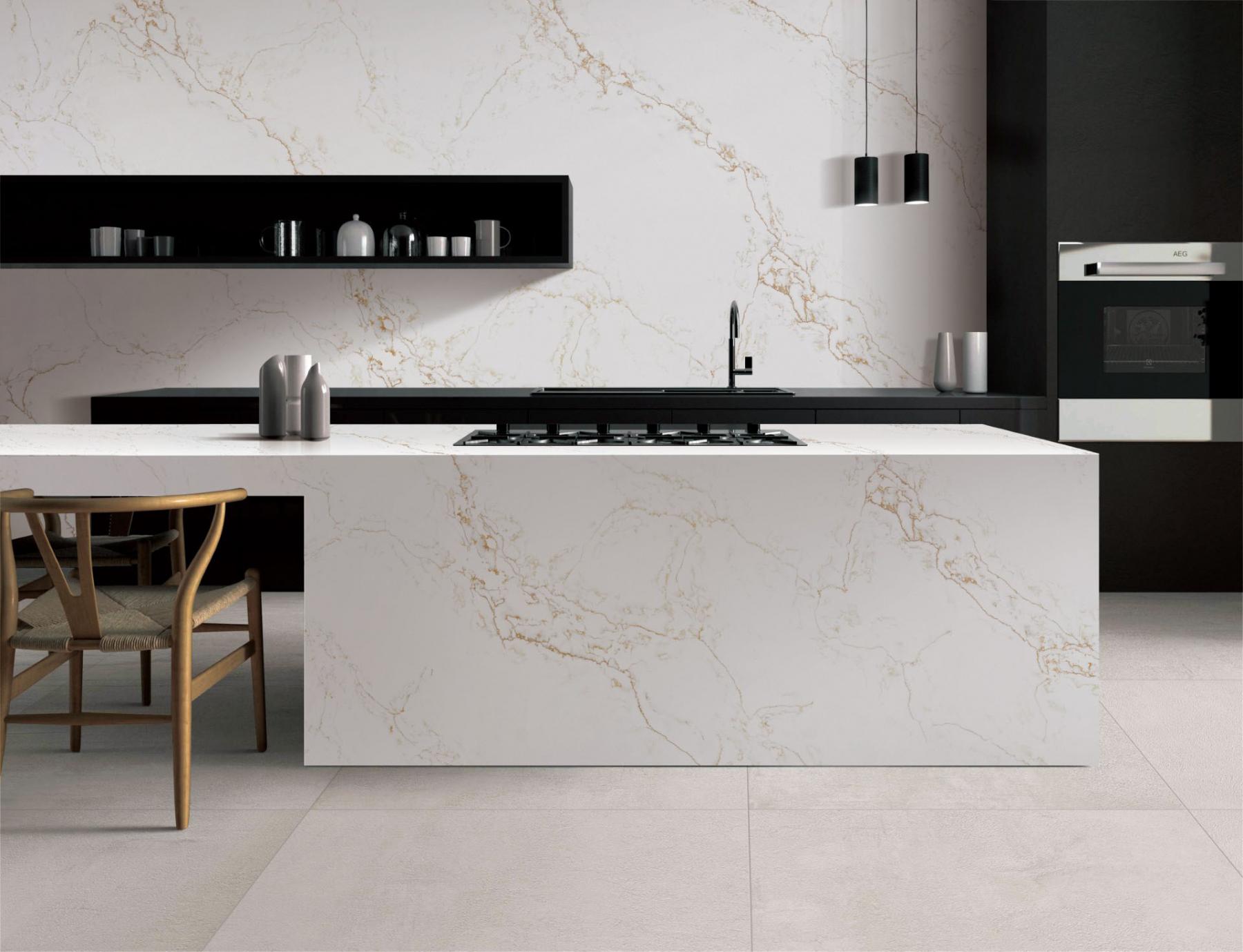 Calacatta Fantastic island and splashback 