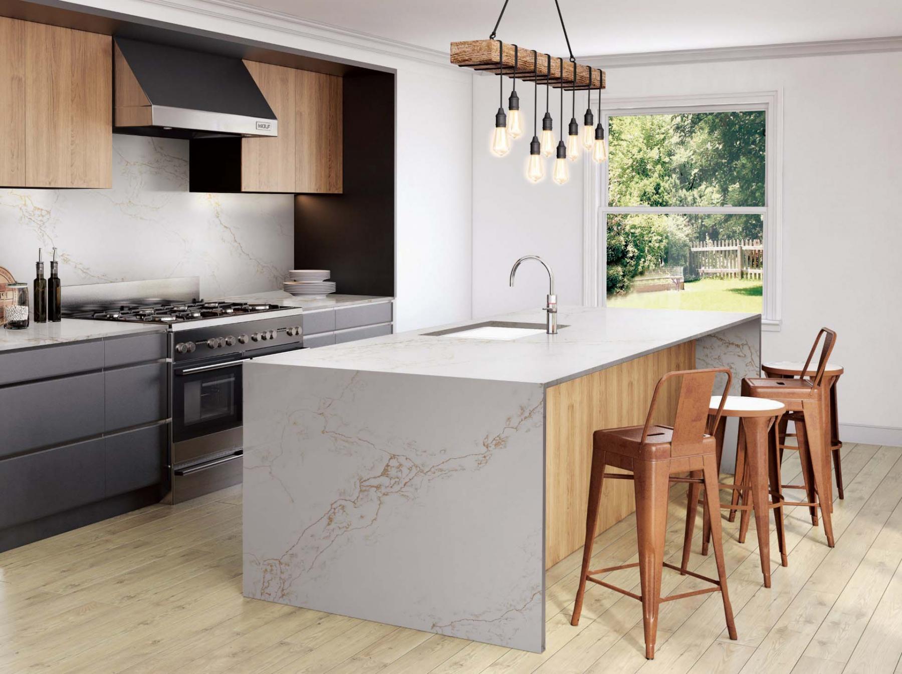 Calacatta Fantastic waterfall 