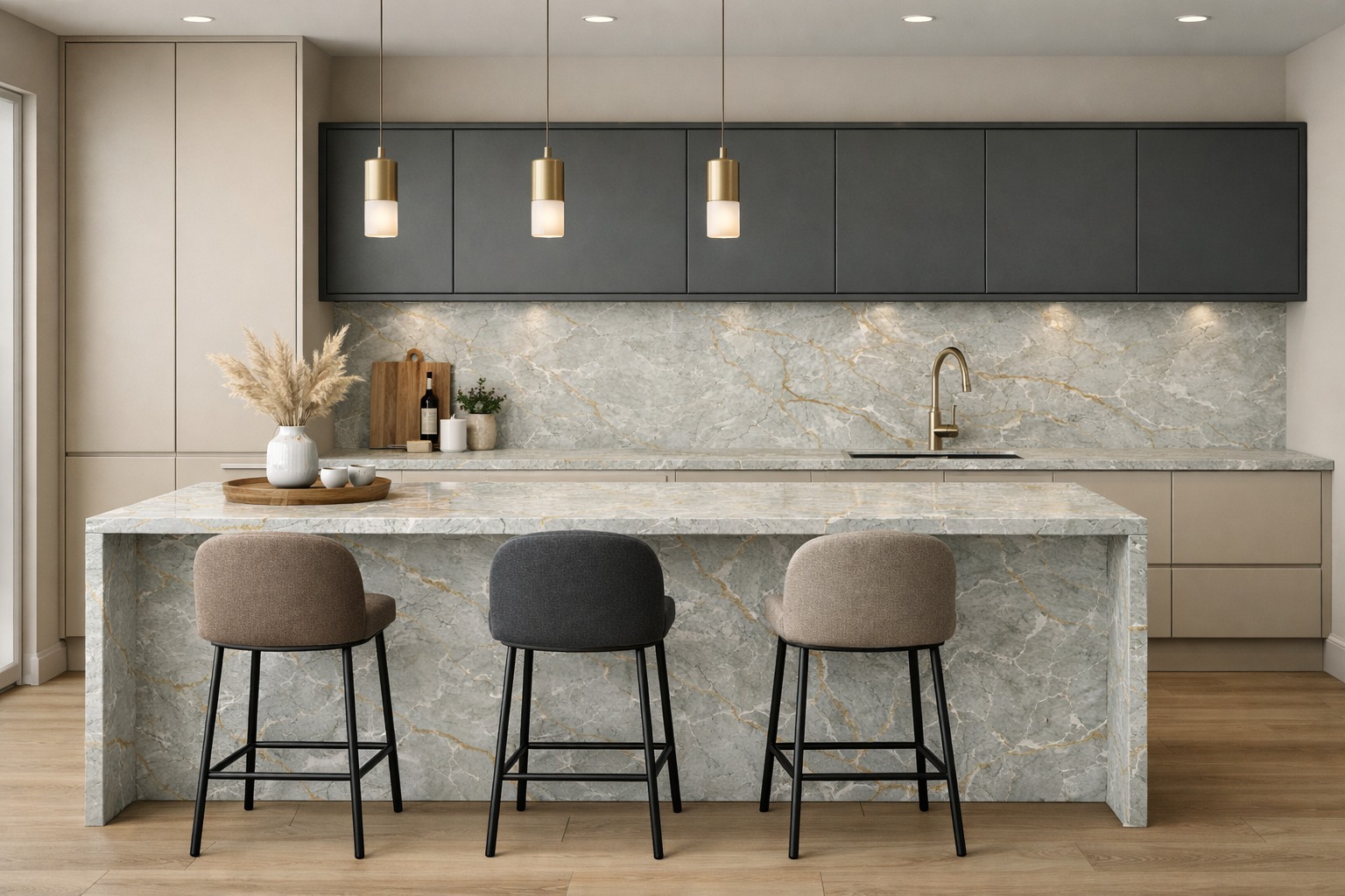 Green Jade island polished