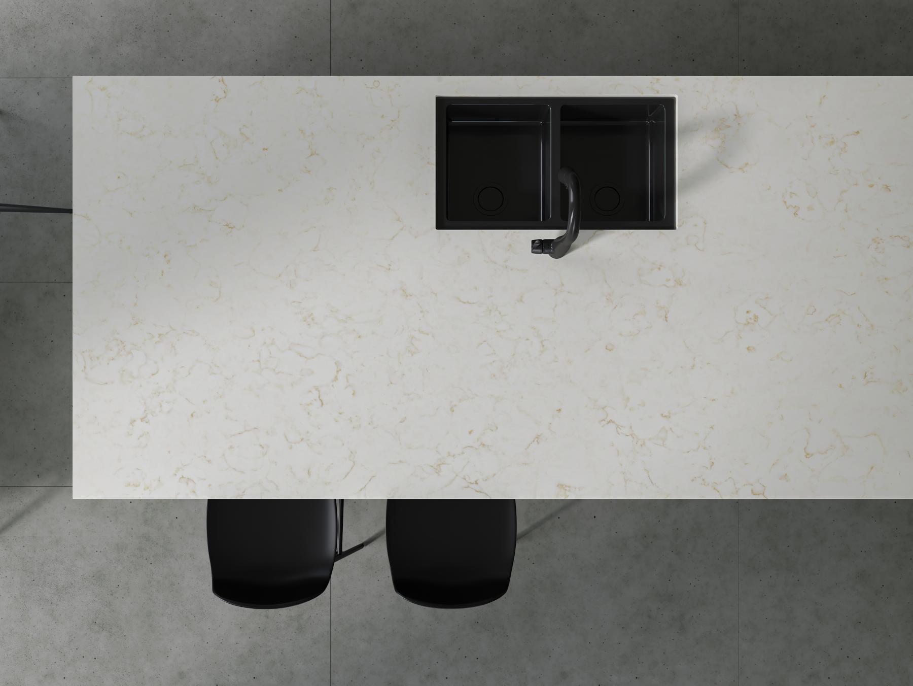Carrara Gold island polished