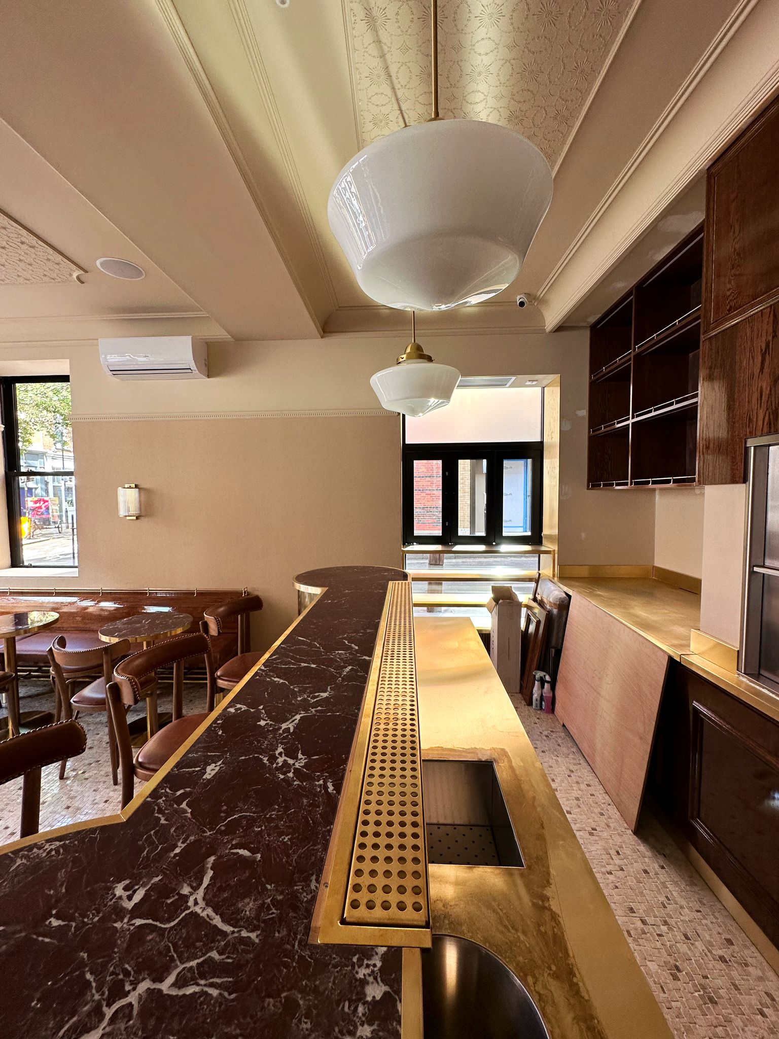 Rosso Levante Marble in London restaurant 