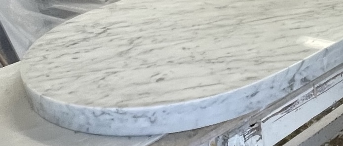 Carrara Marble table 60mm edge 