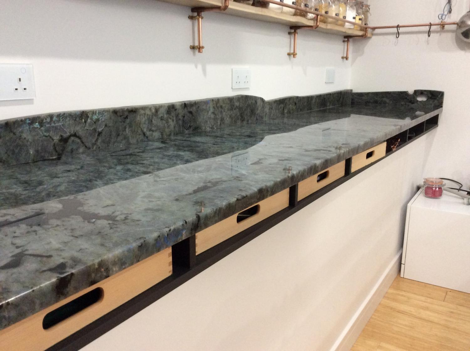 Lemurian Blue project: Ashwell  - Worktops and Islands Gallery -  Home Smart Systems