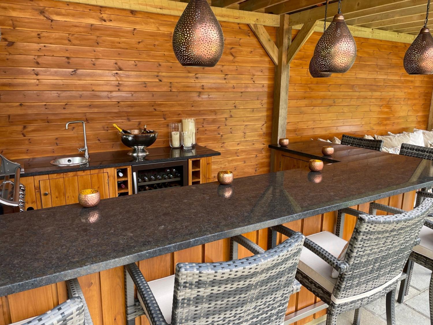 Granite Coffee Brown  - Outdoor kitchens, barbecues, bars -  Home Smart Systems