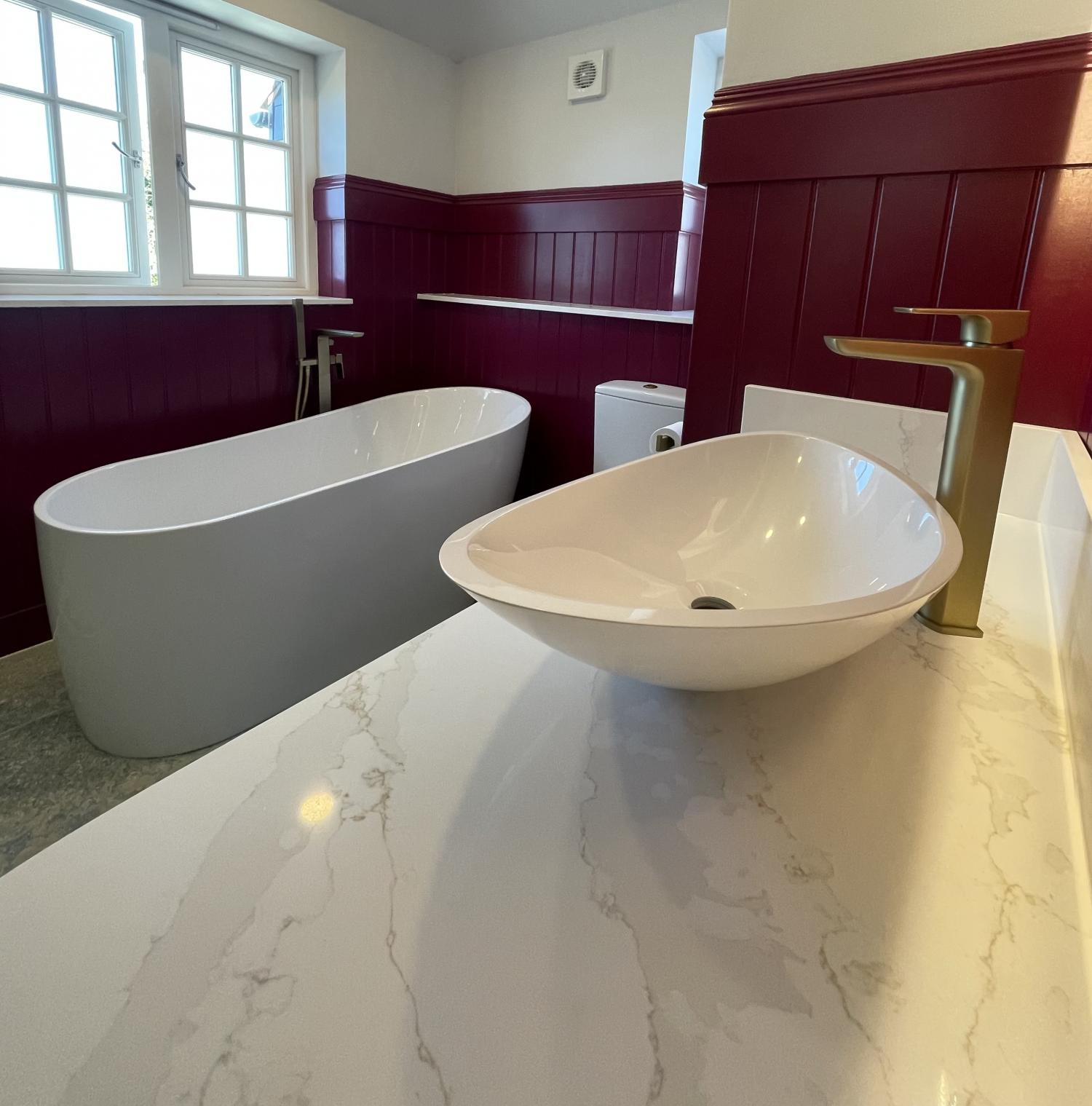 Calacatta Gold Project: Bygrave  - Bathroom tops -  Home Smart Systems