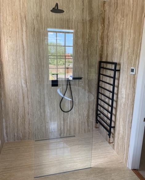 Travertine Silver Classic Project: Ahswell  - Bathroom tops -  Home Smart Systems
