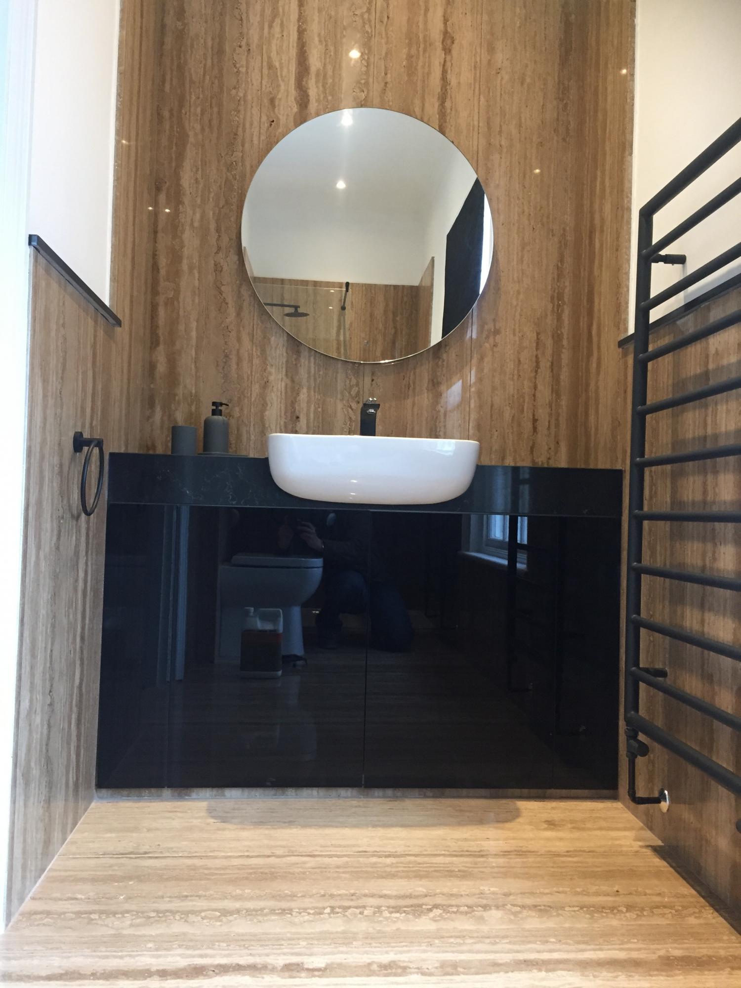 Travertine Valance Project: Ashwell  - Bathroom tops -  Home Smart Systems