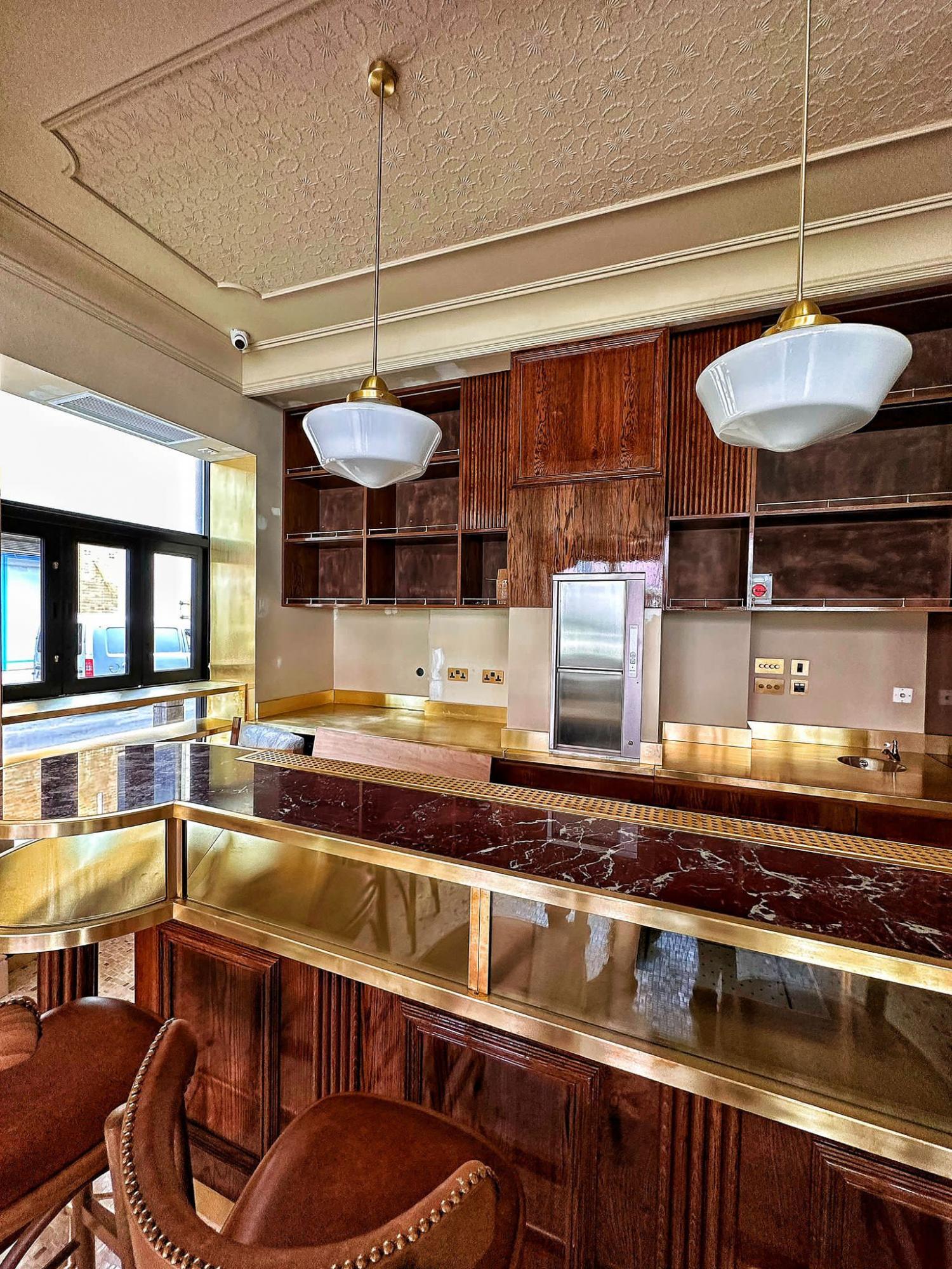 Rosso Levante marble bar Project: Endell Street London  - Commercial projects -  Home Smart Systems