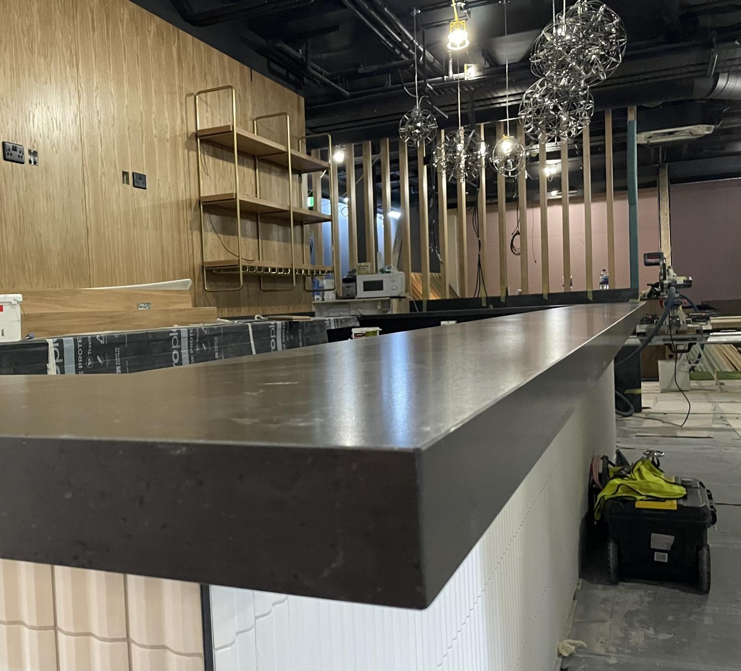 Cinder Craze Silestone Project: Five Iron Moorgate London  - Commercial projects -  Home Smart Systems